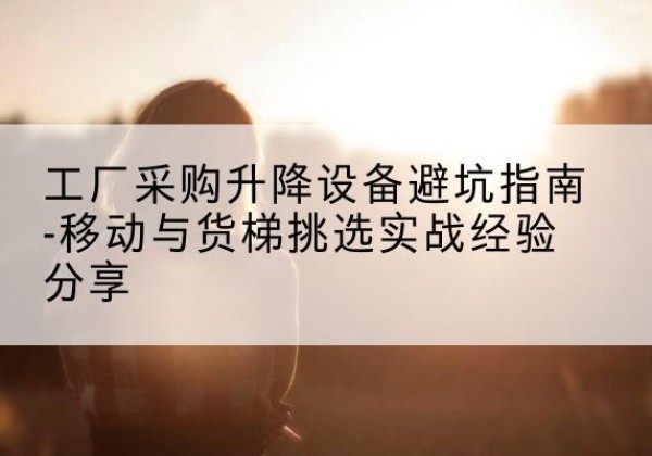 白塔移动式升降机怎么选-工厂采购升降设备避坑指南-移动与货梯挑选实战经验分享